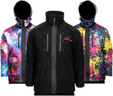 Ski Jacket: the black base jacket with the Inspace and Paintsplat skins